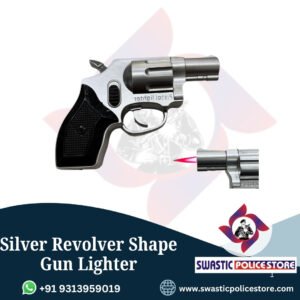 Silver Revolver Shape Gun Lighter